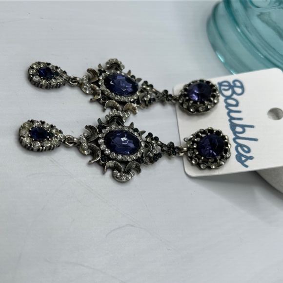 Baubles Earrings Blue Crystal  $12 or bundle 3 for $20 - Picture 7 of 8